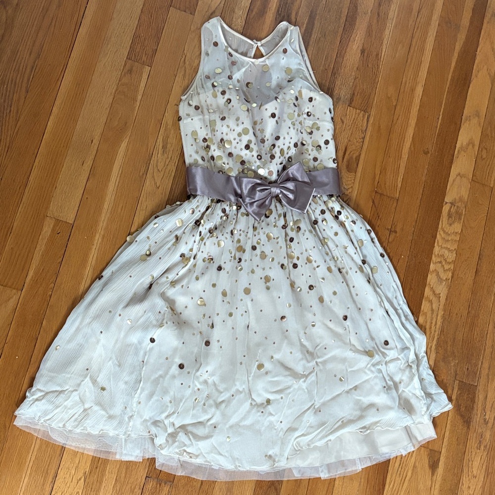 Gold Sequin Party Dress